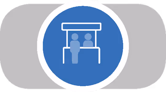 Icono de estructuras portátiles y expositores